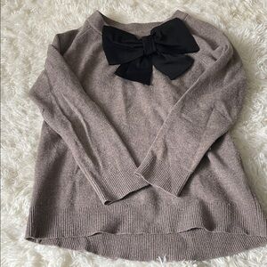 Kate Spade Brown Sweater with Black Bow
